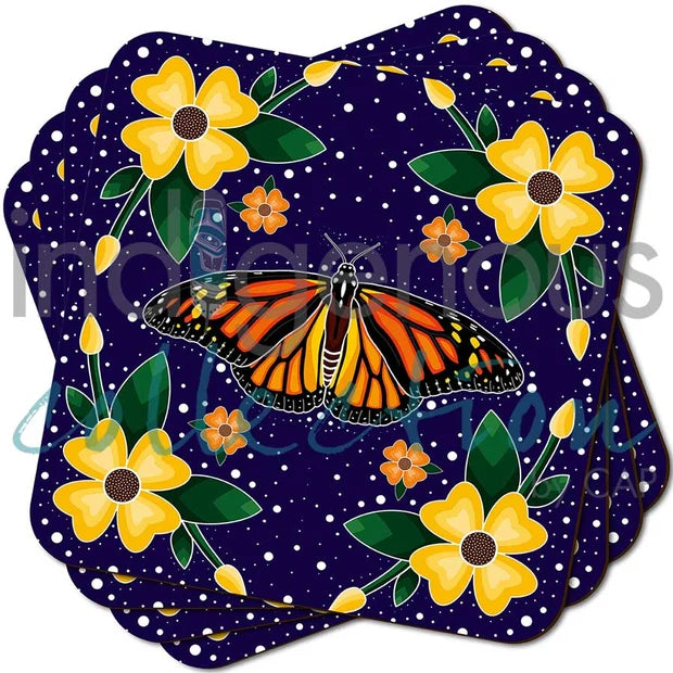 COASTERS- MONARCH BUTTERFLY