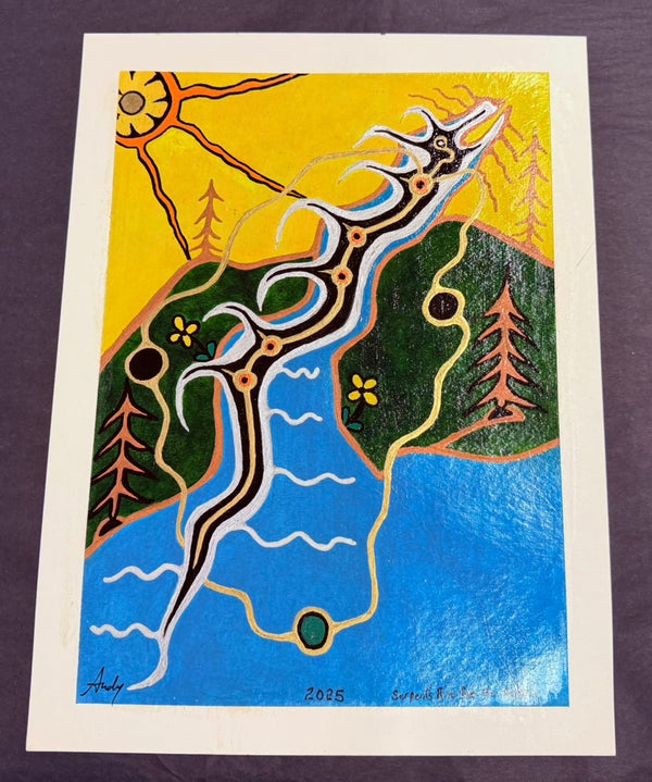 Original Painting-Serpent's Rise From The Depths