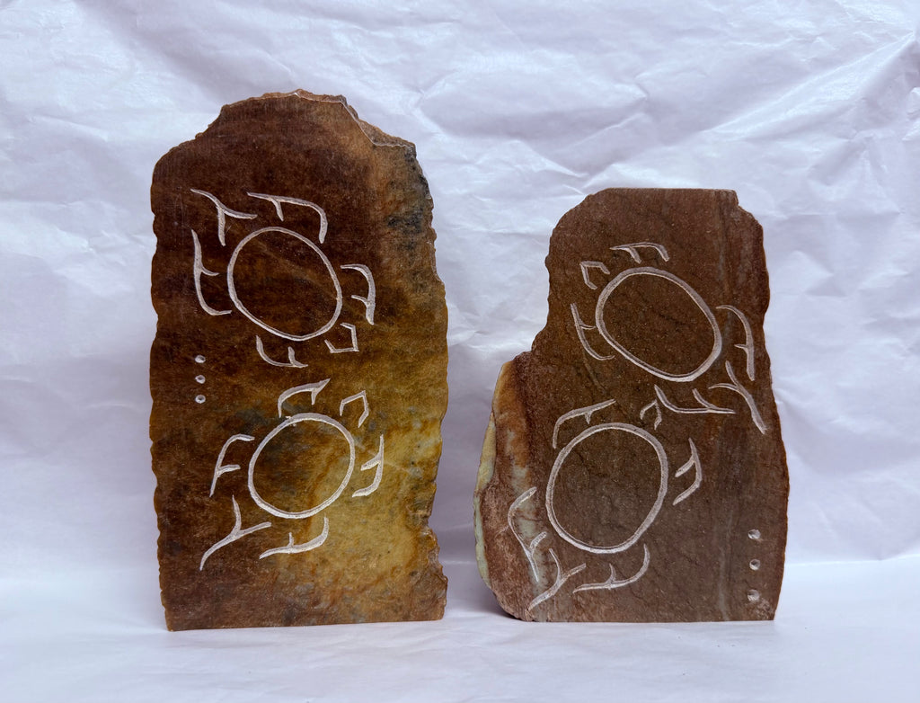 Soap Stone Carving- Doubles- Turtles- by Teyo Hill