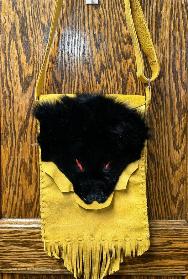 Moose Hide Satchel with Fox Face