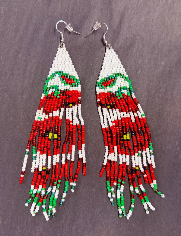 Large Fringe Poppy Earrings