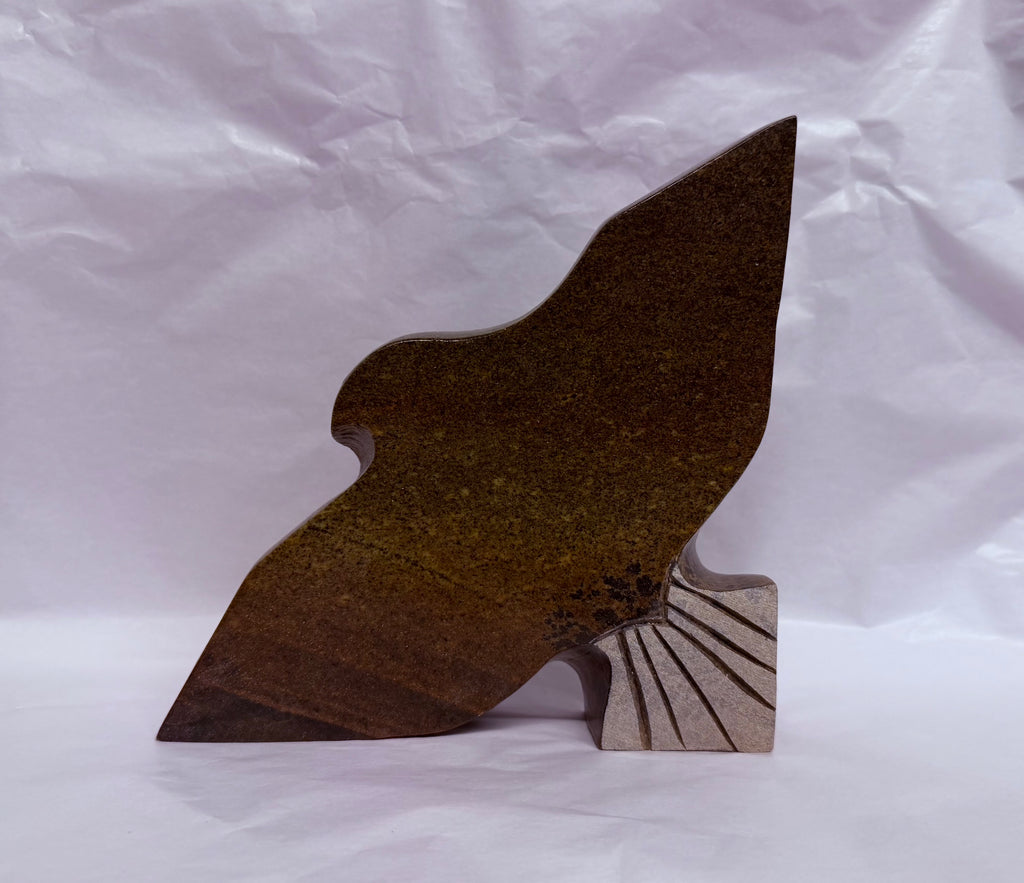 Soap Stone Carving- Medium Hawk- by Teyo Hill
