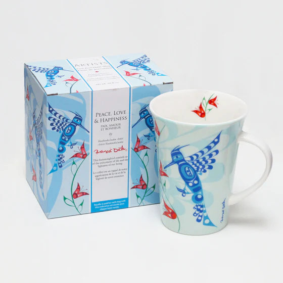MUG- PEACE LOVE AND HAPPINESS- FRANCIS DICK