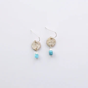 Steorra Birch Bark Earring With Gemstone