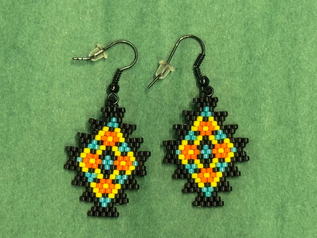 Small Diamond Beaded Earring by Elise Williams