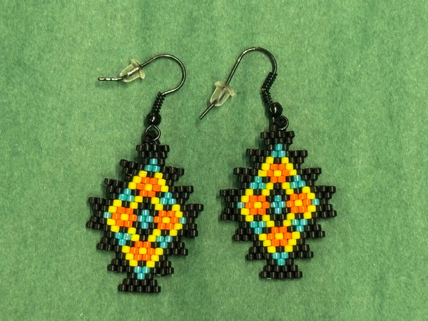 Small Diamond Beaded Earring by Elise Williams