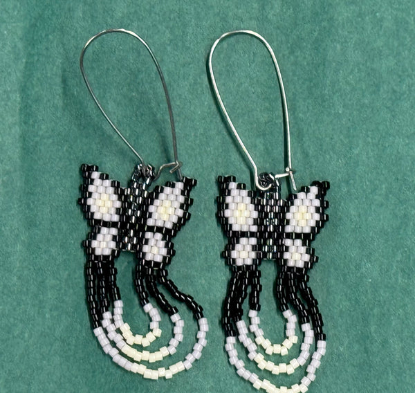 Butterfly Beaded Earring by Elise Williams
