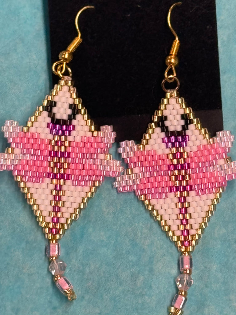 Pink Dragonfly Earrings