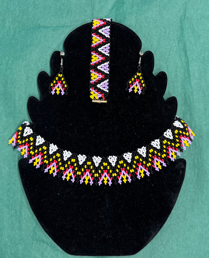 Beaded Necklace, Bracelet, and Earring Set by Elise Williams