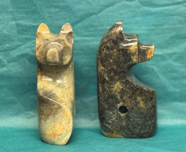 Soap Stone Carving -  Medium Wolf by Teyo Hill