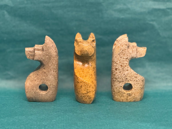 Soap Stone Carving -  Small Wolf  by Teyo Hill