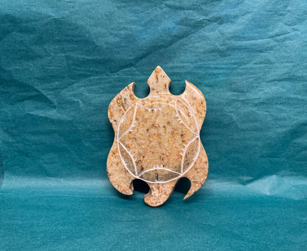 Soap Stone Carving -  Medium Turtle - by Teyo Hill