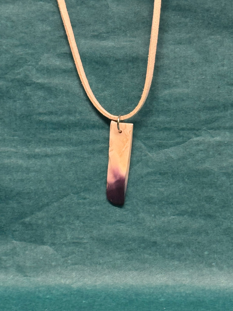 Necklace - Bone Burned White Tail Buck Deer Antler  - Wampum -  by Teyo Hill