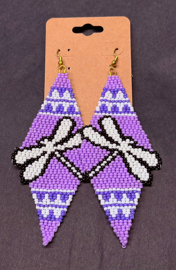 Purple Dragonfly Earrings