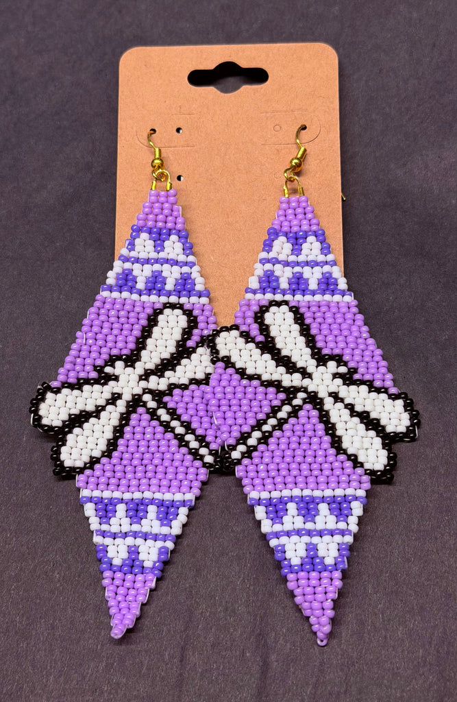 Purple Dragonfly Earrings