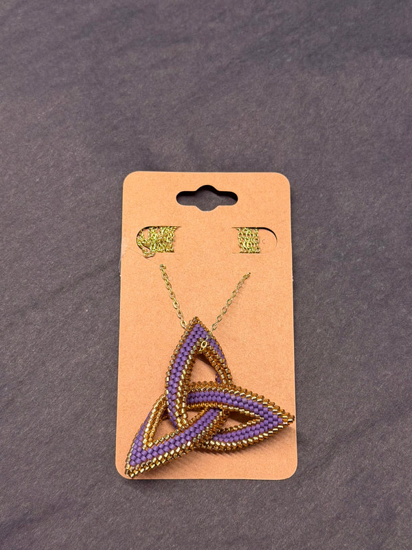 Purple Knot Necklace