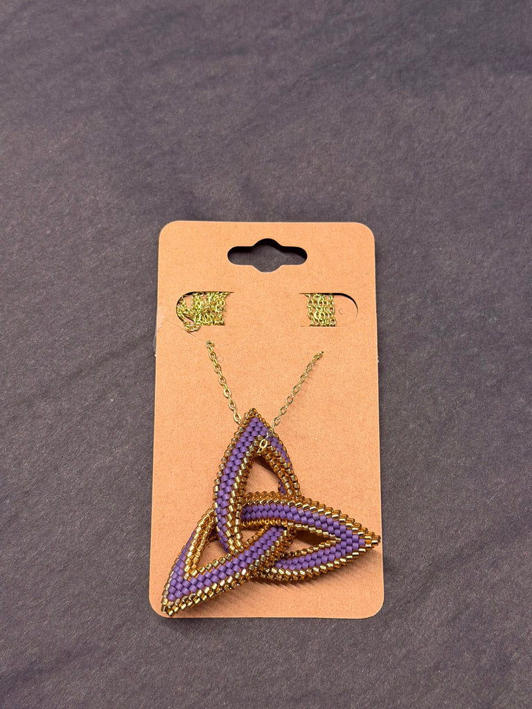 Purple Knot Necklace