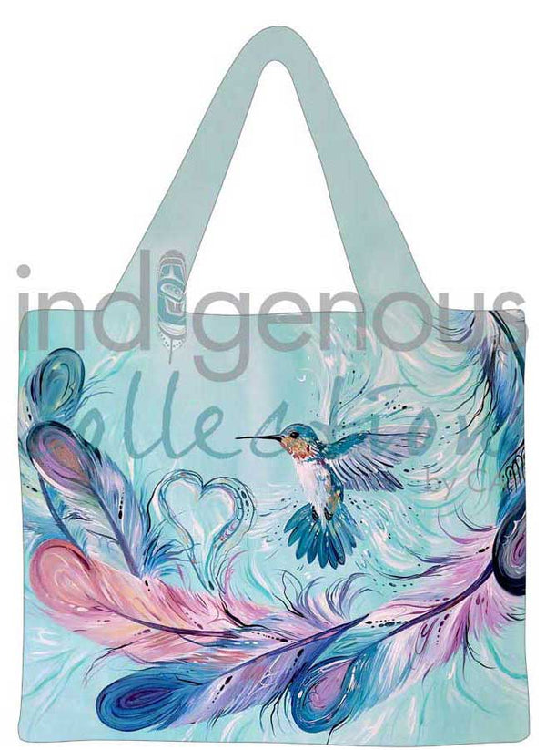 SHOPPING BAG- Hummingbird Feathers