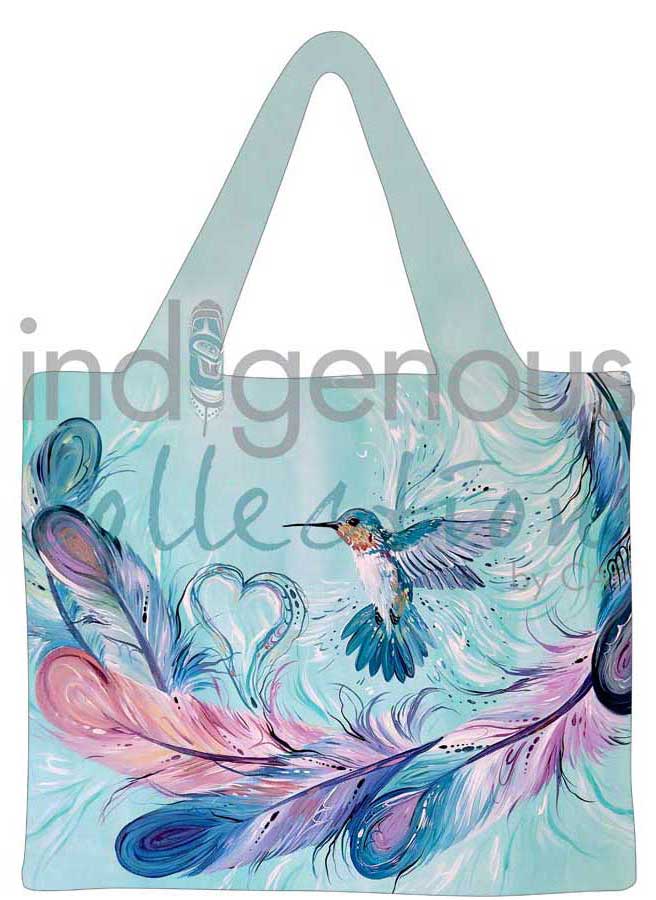 SHOPPING BAG- Hummingbird Feathers