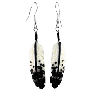 Bone Feather Earring