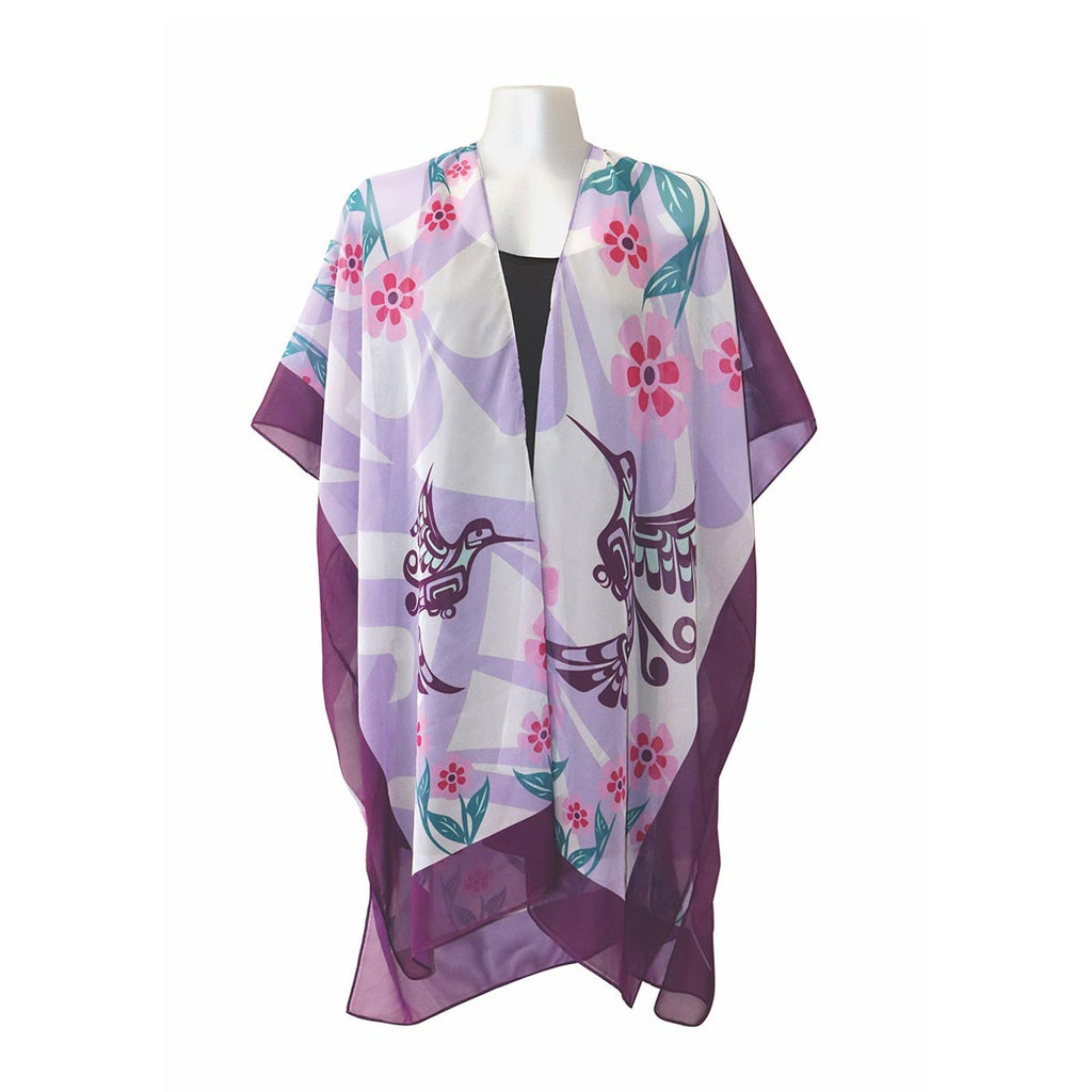 Sheer Fashion Wrap- Hummingbird