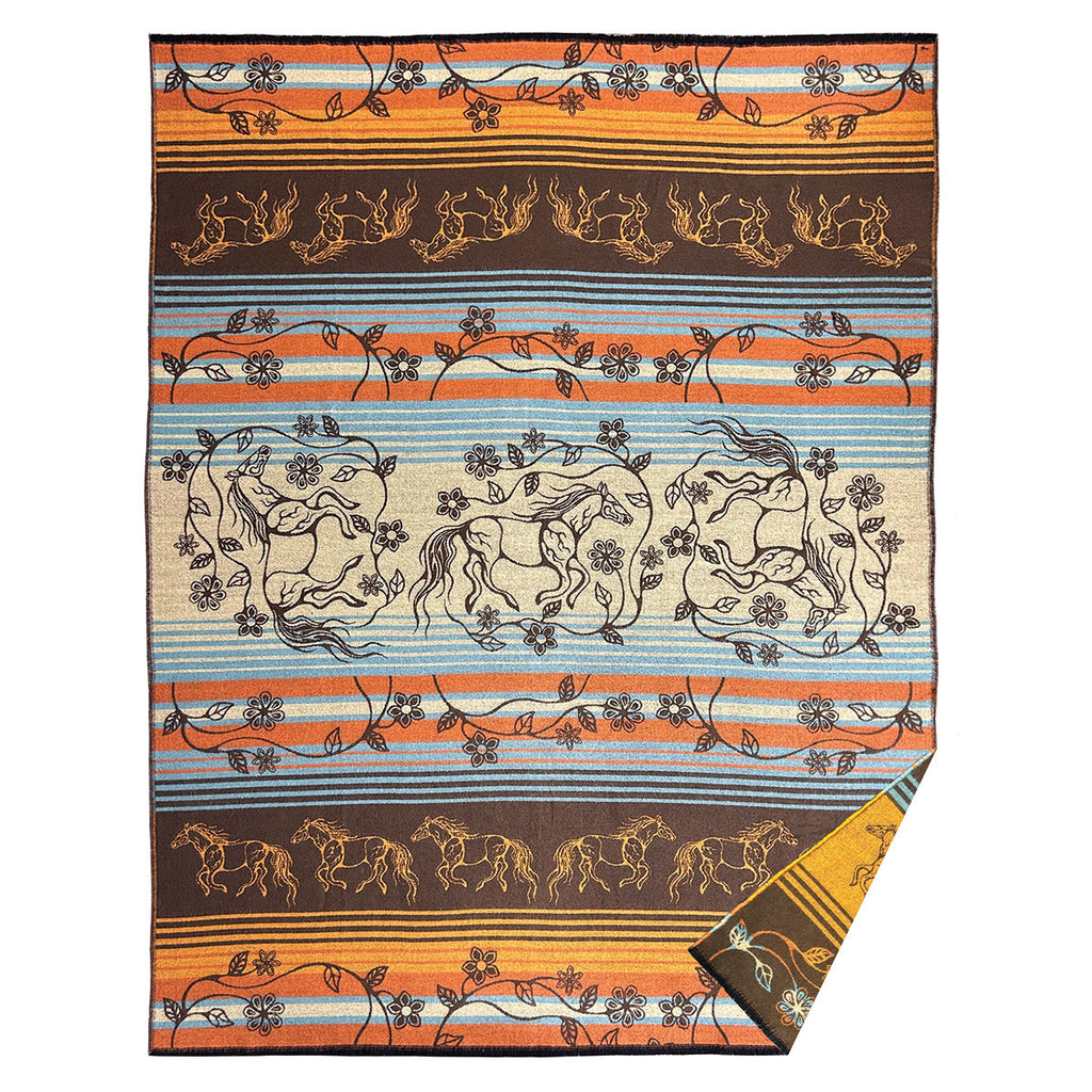 WOVEN BLANKET- HORSE(BEBEZHIGOOGANZHII)
