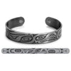 Silver Brushed Copper Bracelet- Eagle Raven
