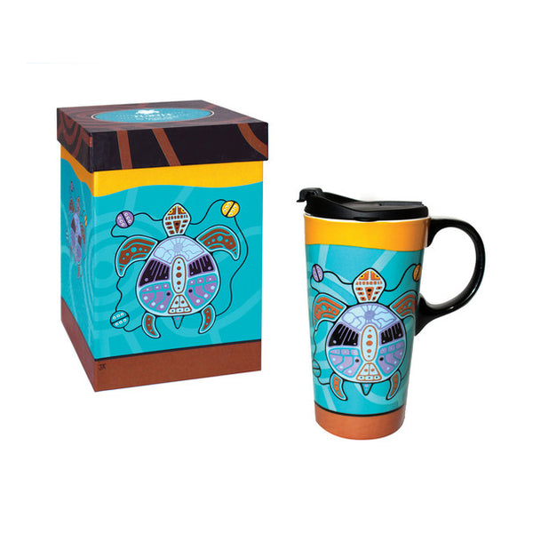 CERAMIC TRAVEL MUG - TURTLE