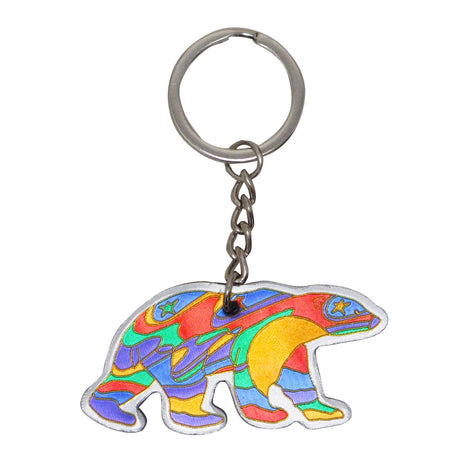 ALPHA BEAR METALLIC KEYCHAIN