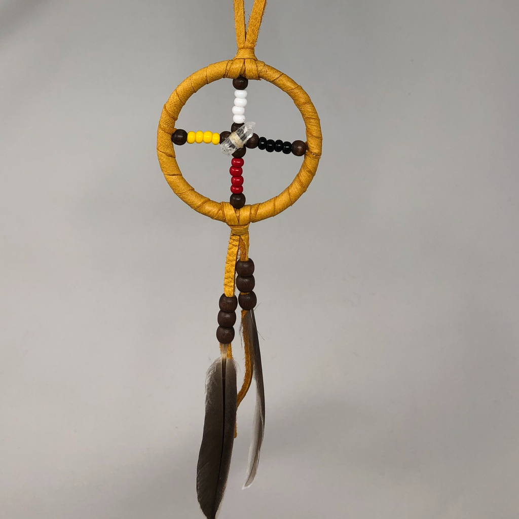 MEDICINE WHEEL WITH CRYSTAL - 2"