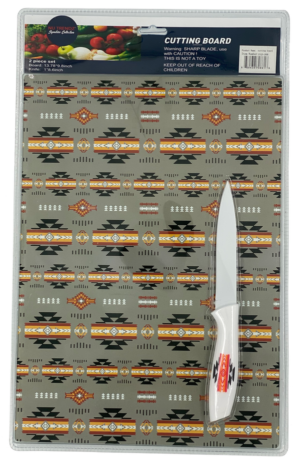 CUTTING BOARD SET 2PC - SOUTHWEST - GREY