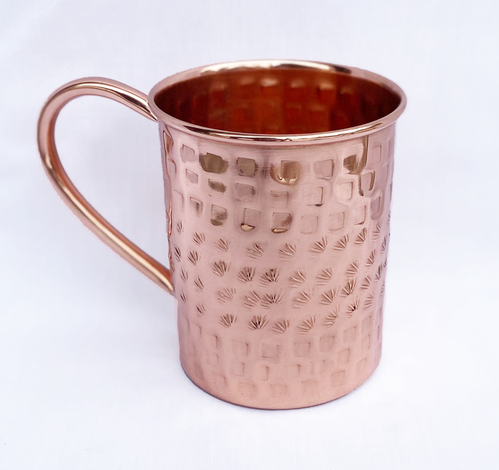 COPPER MUG - 16 OZ HAMMERED STYLE