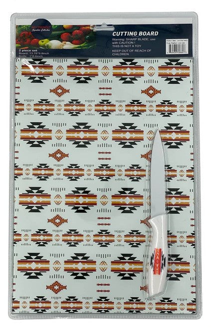 CUTTING BOARD SET 2PC - SOUTHWEST - WHITE